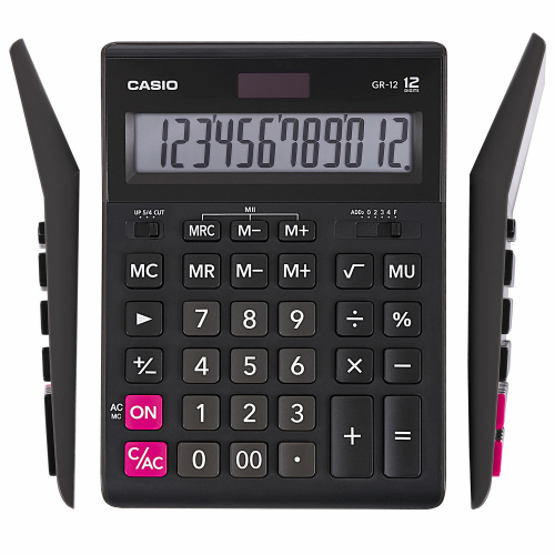 Калькулятор настольный CASIO, 209х155 мм, 12 разрядов, двойное питание, черный, европодвес фото 5