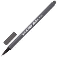 Ручка капиллярная (линер) BRAUBERG "Aero",  трехгранная, металлический наконечник, серая