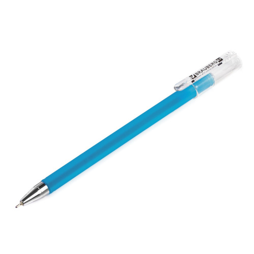 Ручка шариковая масляная BRAUBERG "FRUITY ST", корпус soft touch, линия письма 0,35 мм, синяя фото 10