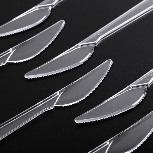 Нож одноразовый пластиковый БЕЛЫЙ АИСТ ЭТАЛОН, 180 мм, 50 шт., прозрачный фото 7