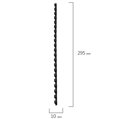 Пружины пластиковые для переплета BRAUBERG, 100 шт., 10 мм, черные фото 7