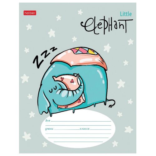 Тетрадь HATBER Little Elephant, 12л., линия, обложка картон фото 2