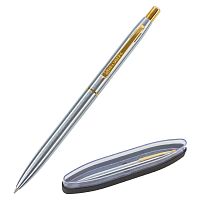Ручка подарочная шариковая BRAUBERG Brioso, корпус серебристый, линия письма 0,5 мм, синяя