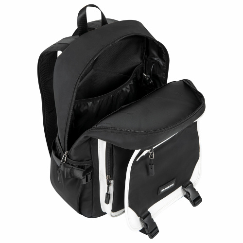 Рюкзак BRAUBERG FUSION универcальный, USB-порт, черный с белыми вставками, 45х31х15см, 271657 фото 2