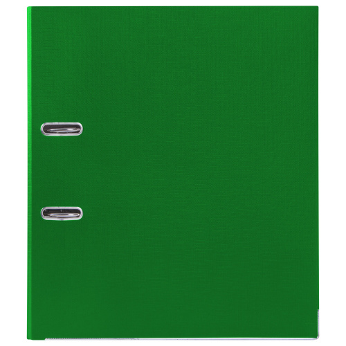 Папка-регистратор BRAUBERG, покрытие пластик, 50 мм, с уголком, зеленая фото 2