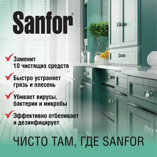 Чистящее средство для сантехники "Sanfor" Universal 10 в 1 Лимонная свежесть 5 л фото 3