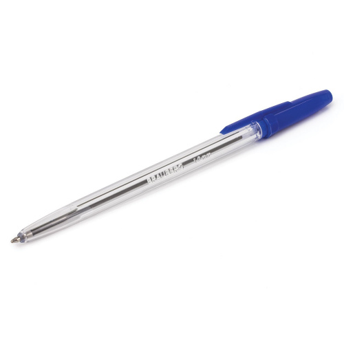 Ручка шариковая BRAUBERG "Line", корпус прозрачный, узел 1 мм, линия письма 0,5 мм, синяя фото 8