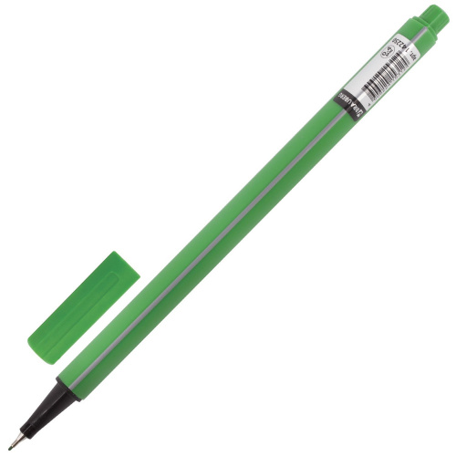 Ручка капиллярная (линер) BRAUBERG "Aero", трехгранная, линия письма 0,4 мм, светло-зеленая фото 10