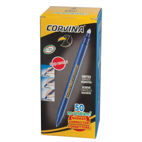 Ручка стираемая капиллярная CORVINA "No Problem", линия письма 0,5 мм, синяя фото 2