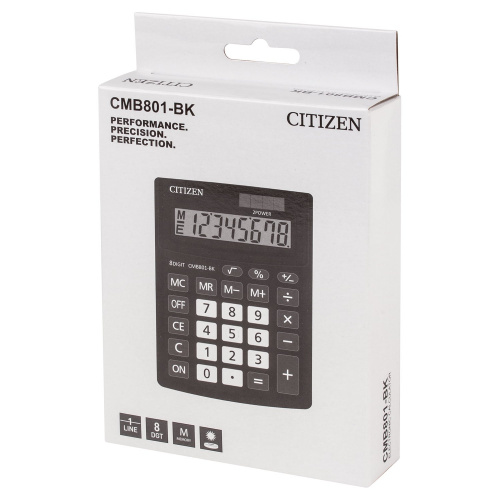Калькулятор настольный CITIZEN, 137x102 мм, 8 разрядов, двойное питание фото 4