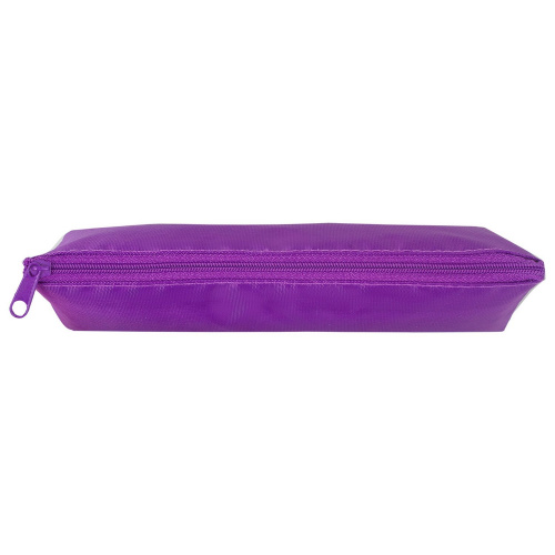 Пенал-косметичка ПИФАГОР, 19х4х9 см, на молнии, текстиль, фиолетовый фото 7