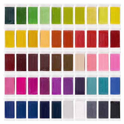 Глина полимерная запекаемая, НАБОР 50 цветов по 20 г, с аксессуарами, в гофрокоробе, BRAUBERG, 271161 фото 5