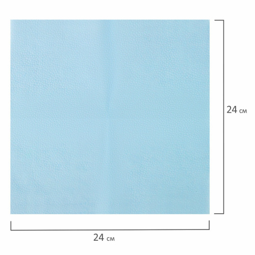 Салфетки бумажные LAIMA, 250 шт., 24х24 см, синие (пастельный цвет), 100% целлюлоза фото 2
