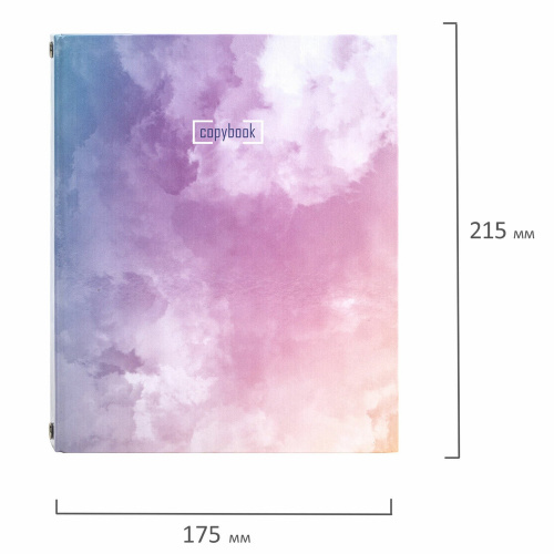 Тетрадь на кольцах BRAUBERG "Cloud", А5, 175х215 мм, 240 л., обложка твердый картон, клетка фото 8