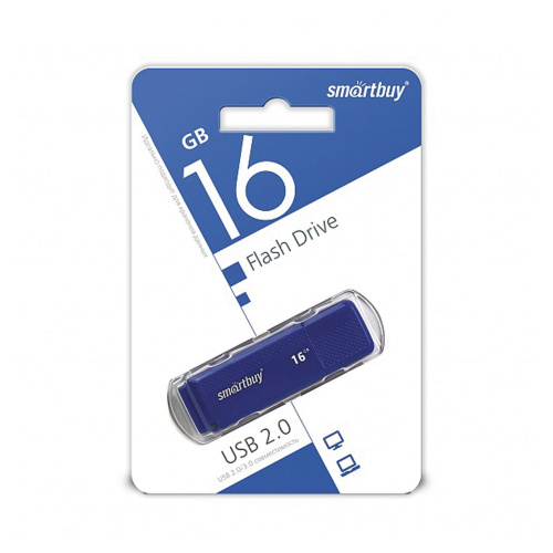 Флеш-диск SMARTBUY Dock, 16 GB,  USB 2.0, синий фото 3