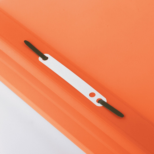 Скоросшиватель пластиковый BRAUBERG, А4, 130/180 мкм, оранжевый фото 3