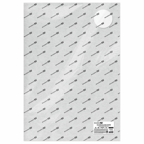 Бумага для акварели BRAUBERG ART PREMIERE, 300 г/м2 460x660 мм среднее зерно, 10 листов фото 5