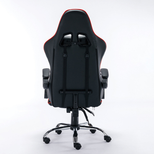 Кресло компьютерное BRABIX "Dexter GM-135", подножка, две подушки, экокожа, черное/красное, 532799 фото 7
