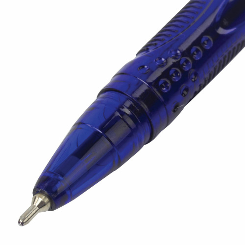 Ручка шариковая масляная BRAUBERG "Flight", корпус синий, линия письма 0,35 мм, синяя фото 4