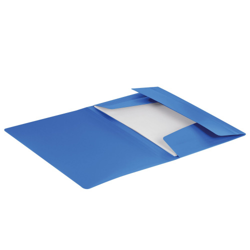 Папка на резинках BRAUBERG "Office", до 300 листов, 500 мкм, синяя фото 7