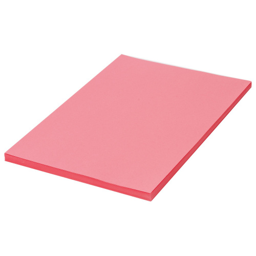 Бумага цветная BRAUBERG, А4, 80 г/м2, 100 л., медиум, розовая, для офисной техники фото 2