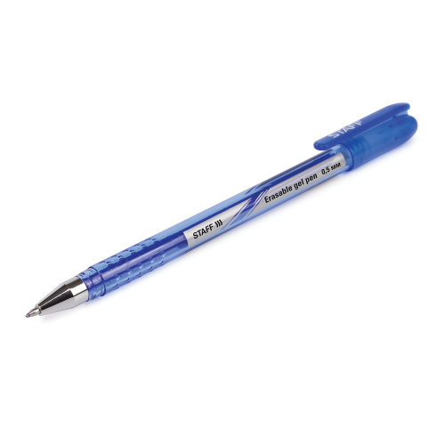 Ручка стираемая гелевая STAFF "College EGP-102", корпус синий, линия письма 0,38 мм, синяя фото 9