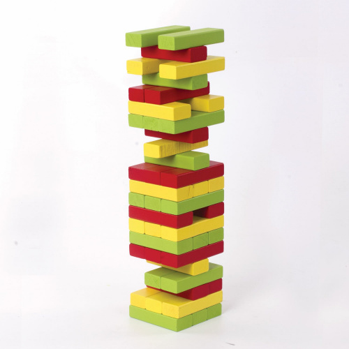 Игра настольная ЗОЛОТАЯ СКАЗКА "ЦВЕТНАЯ БАШНЯ", 48 окрашенных деревянных блоков + кубик фото 7
