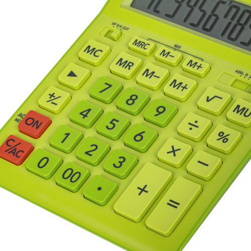 Калькулятор настольный CASIO, 210х155 мм, 12 разрядов, двойное питание, салатовый фото 4