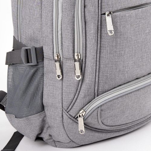 Рюкзак BRAUBERG, 46х31х18 см, универсальный, 3 отделения, светло-серый фото 10