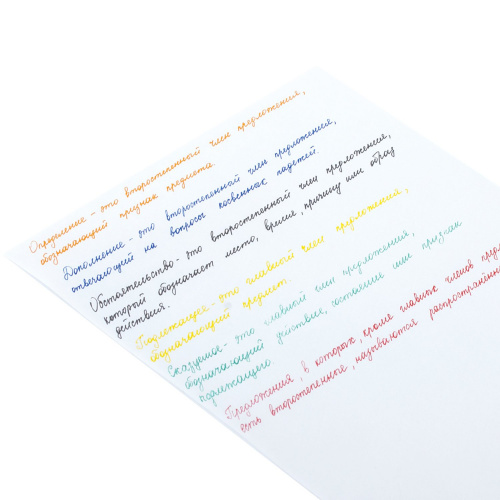Ручки гелевые ЮНЛАНДИЯ, 6 цветов, корпус с печатью, линия письма 0,35 мм фото 3