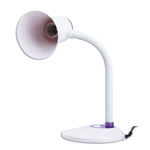 Светильник настольный SONNEN, на подставке, цоколь, белый/фиолетовый фото 4