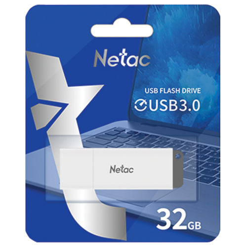 Флеш-диск 32GB NETAC U185, USB 3.0, белый, NT03U185N-032G-30WH фото 4