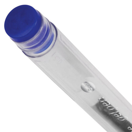 Ручка гелевая с грипом BRAUBERG "Number One", узел 0,5 мм, линия письма 0,35 мм, синяя фото 4