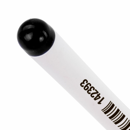 Ручка гелевая с грипом STAFF "Manager", корпус белый, игольчатый узел 0,5 мм, черная фото 8
