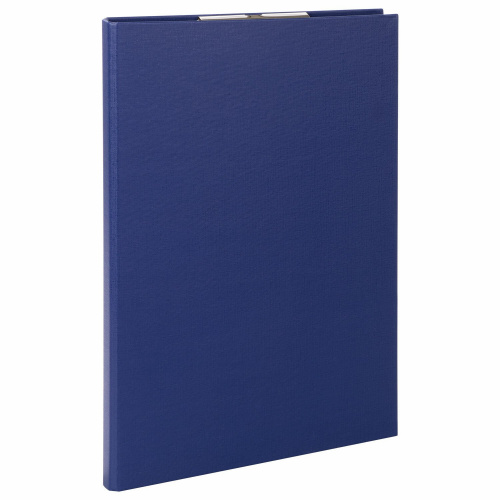 Папка-планшет STAFF "EVERYDAY", А4, с прижимом и крышкой, картон/бумвинил, синяя