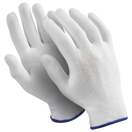 Перчатки нейлоновые MANIPULA "Микрон", 10 пар, размер 10 (XL), белые