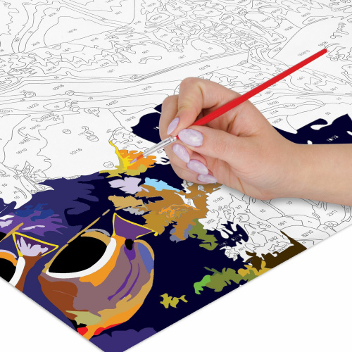 Картина по номерам ОСТРОВ СОКРОВИЩ "Прибрежный городок", А3, 2 кисти, акриловые краски, картон фото 7