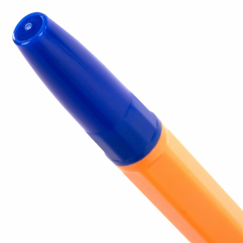 Ручка шариковая BRAUBERG "ORANGE Line", корпус оранжевый, линия письма 0,5 мм, синяя фото 3