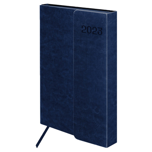 Ежедневник датированный 2023 GALANT "Magnetic", А5, 148х218 мм, клапан, синий