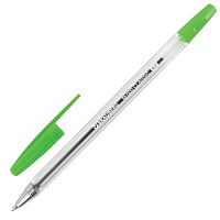 Ручка шариковая BRAUBERG "M-500 CLASSIC", корпус прозрачный, линия письма 0,35 мм, зеленая