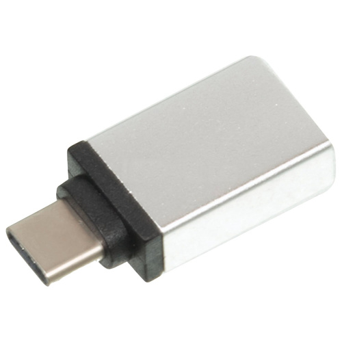 Переходник RED LINE, USB-TypeC, F-M, для подключения портативных устройств, OTG, серый фото 2