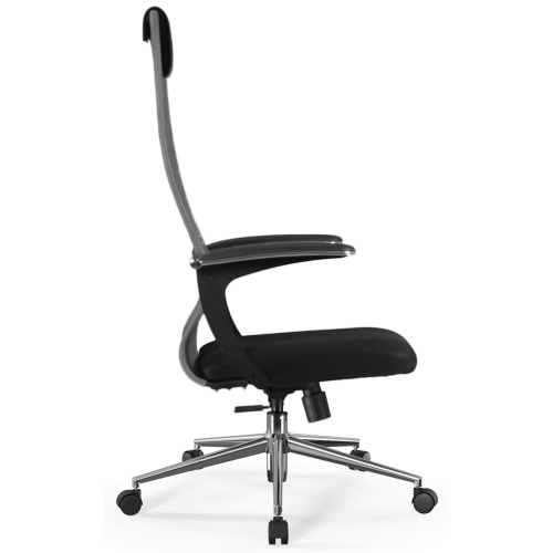 Кресло офисное BRABIX PREMIUM "Ultimate EX-801" хром, плотная двойная сетка Х2, черное/серое, 532918 фото 4
