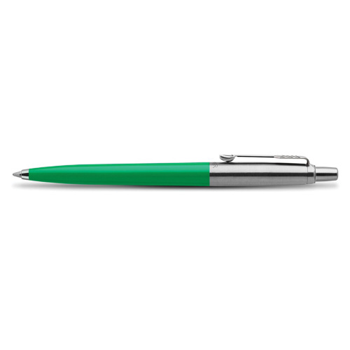 Ручка шариковая PARKER "Jotter Orig Green", корпус зеленый, детали нержавеющая сталь, блистер, синяя фото 4