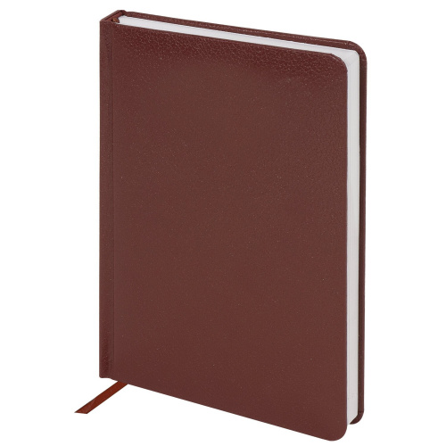 Ежедневник недатированный BRAUBERG "Profile", А6, 100x150 мм, балакрон, 136 л., коричневый фото 5
