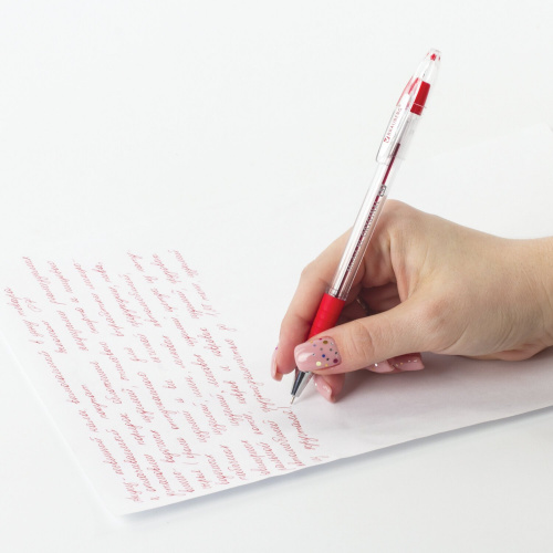 Ручка шариковая масляная с грипом BRAUBERG "Model-XL" ORIGINAL, линия письма 0,35 мм, красная фото 5