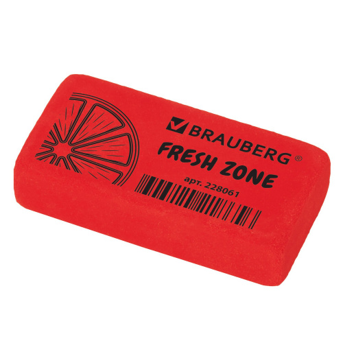 Ластик BRAUBERG "Fresh Zone", 40х20х10 мм, цвет ассорти, прямоугольный фото 7